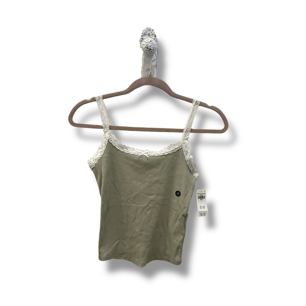 **NWT**Hollister Olive Lace Cami Top
